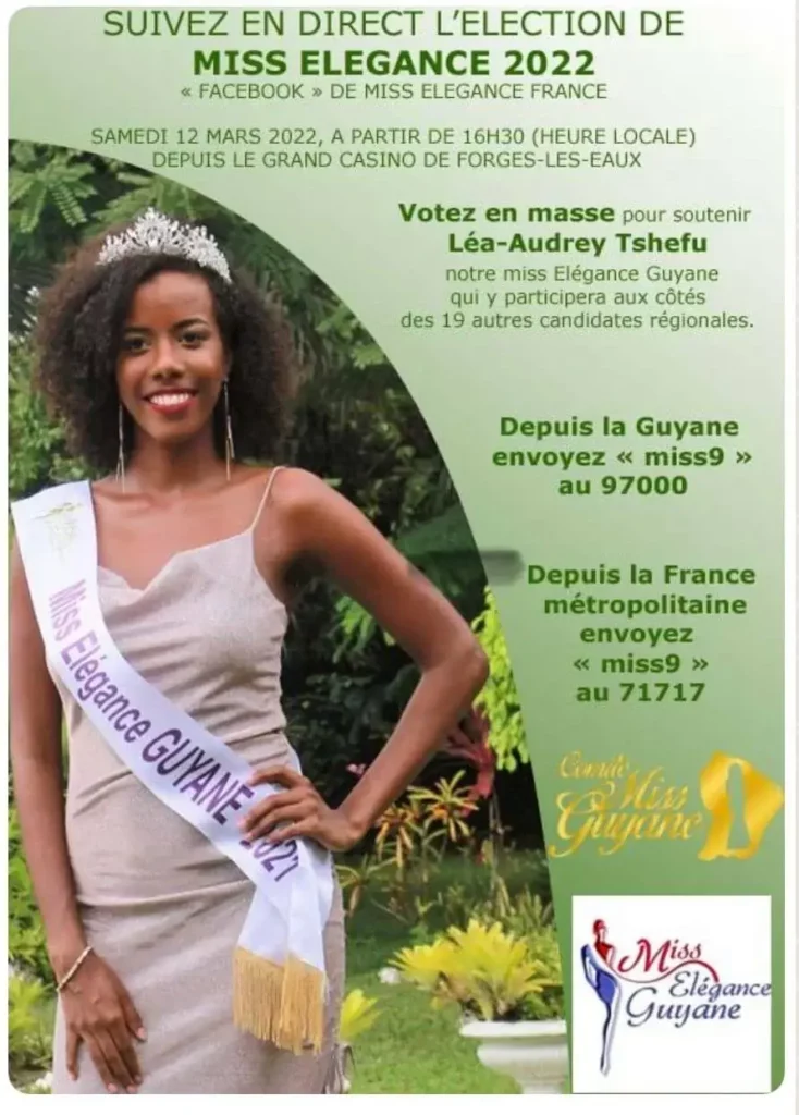 Affiche Miss Elégance Guyane 2022